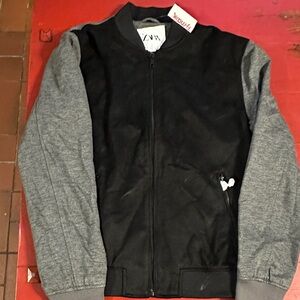 Zara Black and Gray Bomber Jacket men’s medium